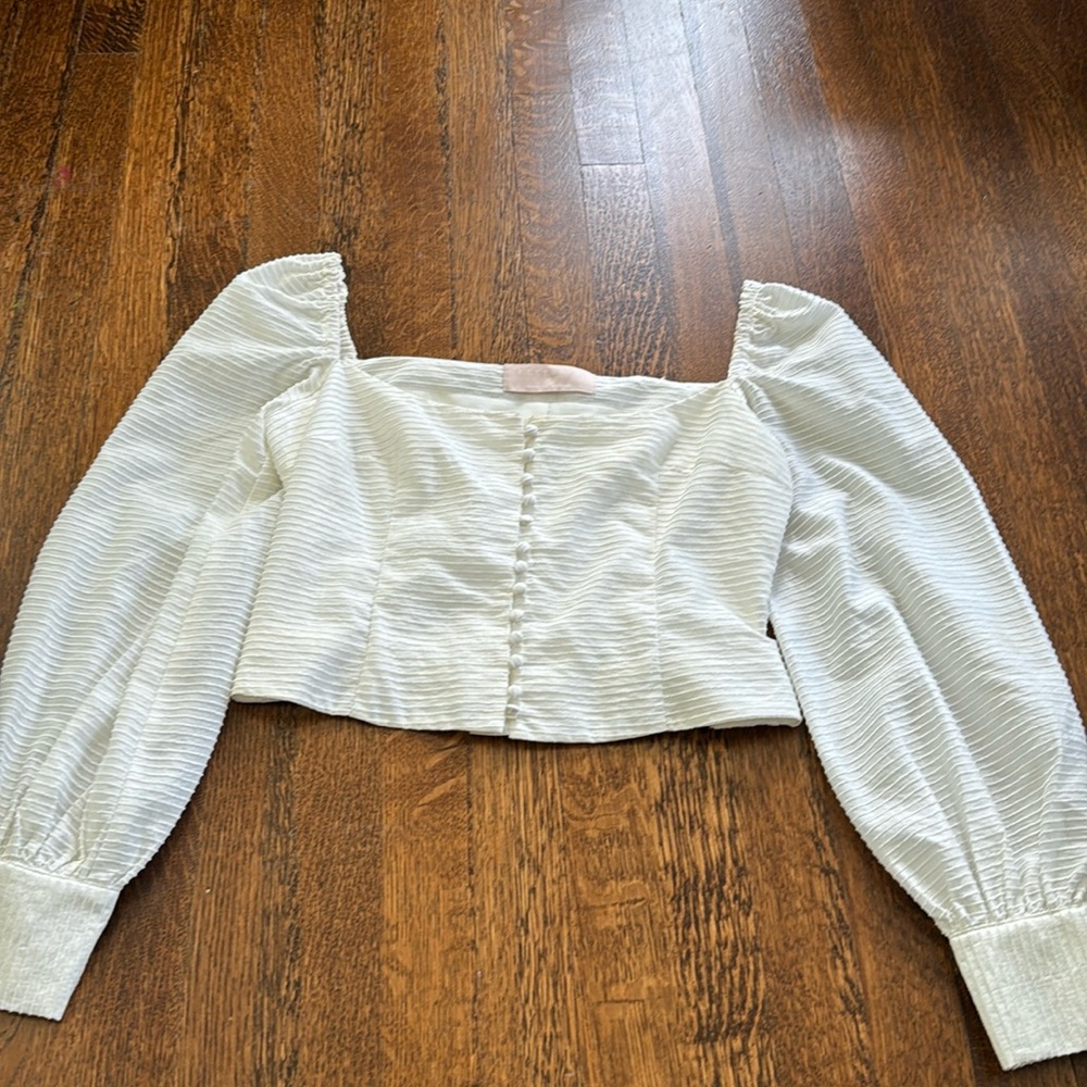 Keepsake long sleeve white blouse
